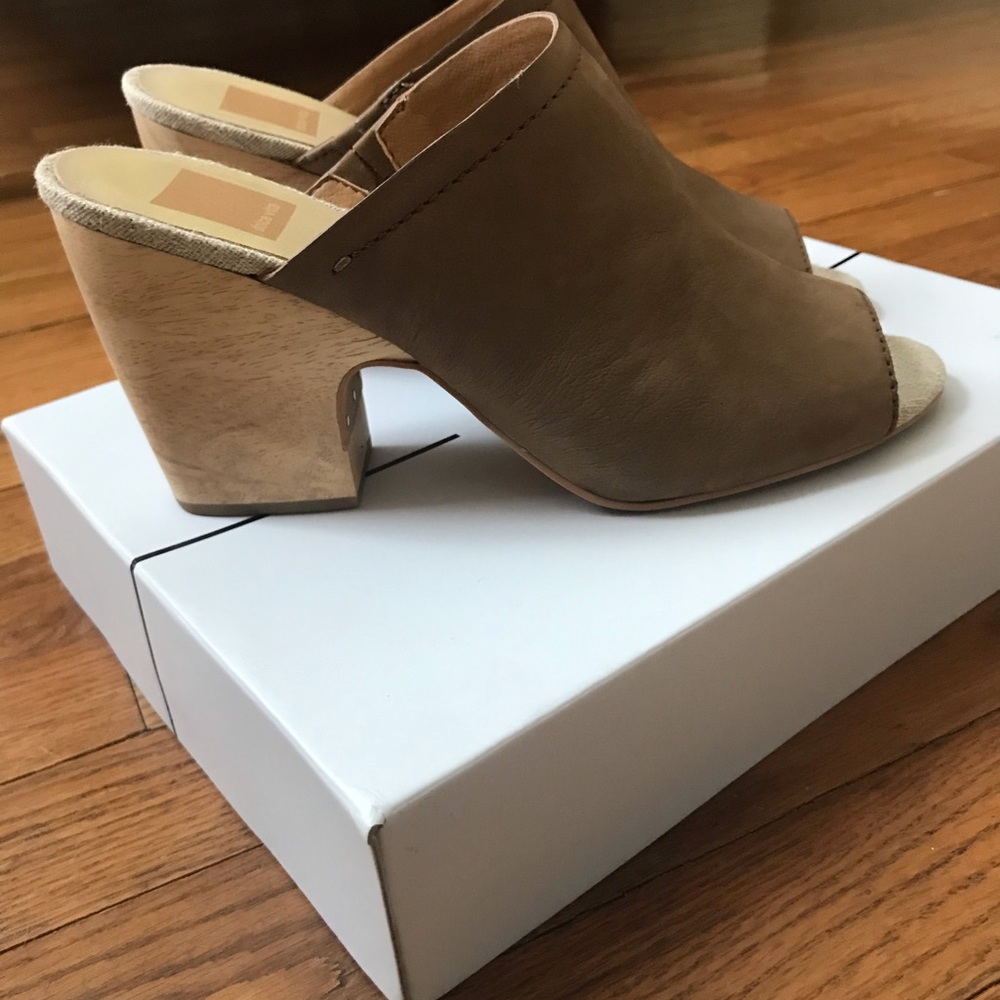 Dolce Vita Tegan Peep Toe Taupe Mule